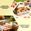 2Pcs Pizza Dough Proofing Box,Stainless Steel Pizza Storage Container with