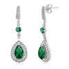 Jewelili Sterling Silver 9x6 MM Pear Shape and 3.5 MM
