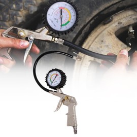 Tyre Pressure Gauge, Air Pressure Gauge, Tyre Inflator, Tyre Pressure Gauge, Compressed Air Compressor Accessories with Pressure Gauge, Tyre Inflator Gauge for Cars, Trucks, Motorcycles and Bicycles