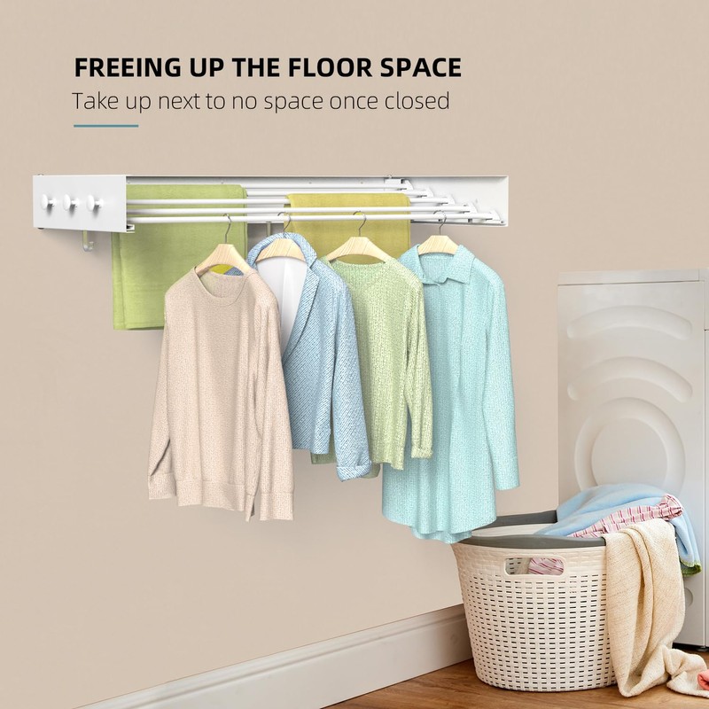Drying Rack Clothing,Clothes Drying Rack Wall Mounted,Laundry Drying Rack Wall