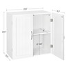 Yaheetech Bathroom Wall Cabinet, Kitchen Storage Cupboard Cabinet with 2