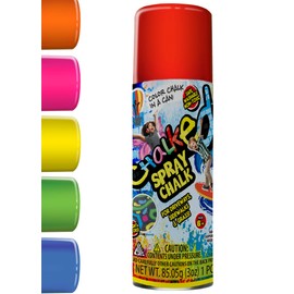 JA-RU Sidewalk Chalk Spray (1 Can Assorted) Kids Driveway, Yard, Sidewalk Liquid Colored Chalk. Field Marking Line Spray Temporary Markers. Washable Outdoor Set Art Toys. 3525-1
