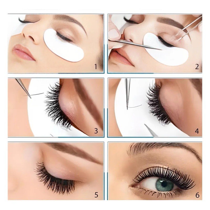 100 Pares De Parches Hidrogel Para Extensión Pestañas Mink Blanco