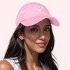 HeyCaps Women's Baseball Cap with Heart-Shaped Embroidery Pattern, Cotton Hat,