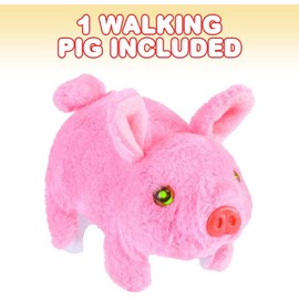 ArtCreativity Walking Pig Toy That Oinks, Wiggles, and Lights Up, Battery Operated Oinking Piggy with Moving Tail and Nose, Interactive Piglet Pet Toy for Kids, Best Gift for Boys and Girls