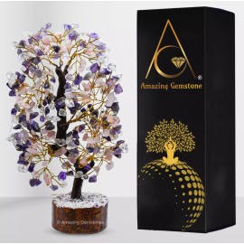 Amazing Gemstones Rose Quartz Amethyst Clear Quartz Tree - 200 Beads