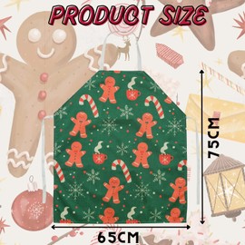 Crethinkaty 1PCS Christmas Cartoon Cotton Apron,Christmas Apron for Men Women,Waterproof Apron Kitchen Apron Chefs Pinafore Apron Bib Restaurant Cooking Baking BBQ