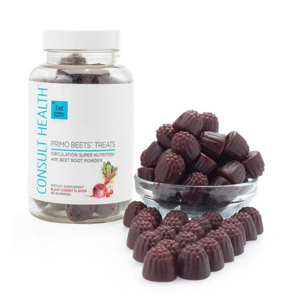 Consult Health Primo BeetsTreats Circulation Super Nutrition with Beet Root Powder Black Cherry Flavor