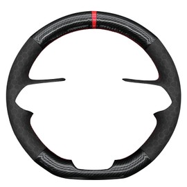MEWANT Steering Wheel Cover for Chevy Equinox RS 2025 / Chevy Silverado EV RST 2024-2025 Hand-Stitched Steering Wheel Wrap