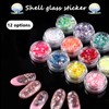 SILPECWEE 12 Boxes Aurora Nail Foil Candy Nail Stickers Glass