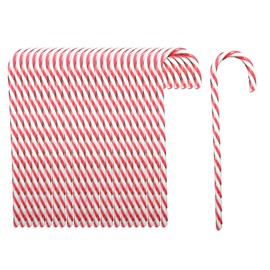 Molyorch Pack of 24 Decoration Pendant Cord Red and White Christmas Candy Cane, Christmas Candy Decorations for Christmas Tree Decorations, Party Decoration Pendants, Candy Gift