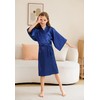 CuteOn Kids Girls Satin Silk Kimono Robe Dressing Gown Bathrobe