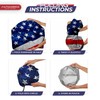 Autoamerics 1-Piece Windshield Sun Shade Grunge American Flag - 4