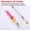 PATIKIL 20 Pcs Beadable Keychain Bars, Metal Beaded Keychain Blanks