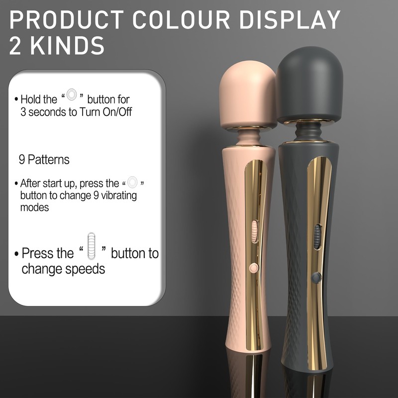 Handheld Massager - Rechargeable Vibration Massage, Flexible Round Head Massage