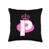 Letter P Capital Alphabet Monogram Initial Throw Pillow