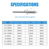 BESTYCHAO 420pcs 8 Sizes Aluminum Blind Rivets, 3.2mm 4mm Pop