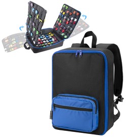 KISLANE Portable Carrying Case Suitable for Toy Cars or Matchbox Cars, Versatile Toy Cars Storage for 108 Toy Cars, Sturdy 4 Pages Toy Cars storage bag with Front Pocket(Case Only) (Black)