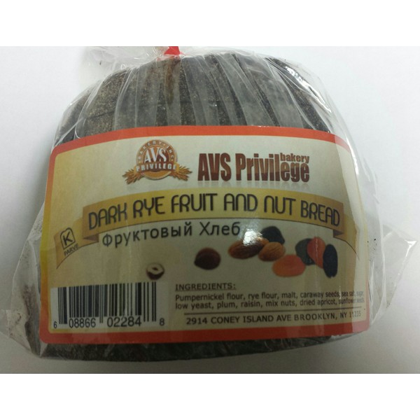 European Fruit & Nut Dark Rye Bread Pack of 4