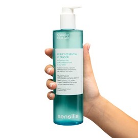 Sensilis - Purify Essential Cleanser, Gel Limpiador para Pieles Mixtas y Grasas con Ácido Hialurónico y Zinc - 400 ml