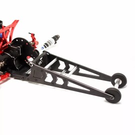 Unbranded NEW Adjustable Aluminum Wheelie Bar w Rubber Wheels Traxxas SLASH Bandit Rustler
