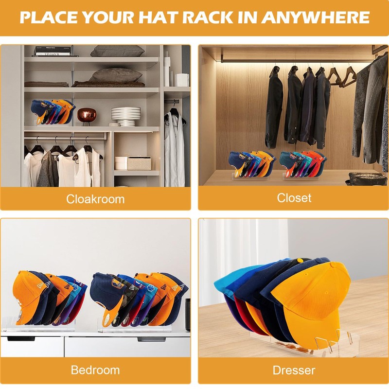 Hat Racks for Baseball Caps，Hat Organizer for Baseball Caps for