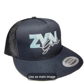 Flat Bill Gremlin Direct Embroidered Mesh Adjustable Flat Bill Trucker Hat Cap