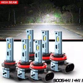 CHUSYYRAY For Subaru WRX 2015-2019 Combo Headlight Kit Fog light Bulbs High Low Beam 6x