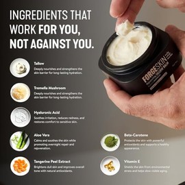 Bálsamo de sebo antiarrugas Forge Men's - 1,77 oz | Crema facial antienvejecimiento - Hidratante facial para arrugas, ojeras y líneas finas | Crema hi