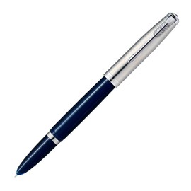 Parker 2123504 Fountain Pen, F, Fine Point, 51, Midnight Blue, CT 2123504, Dual Use, Genuine Imported
