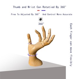 yangjietf mannequin,mannequin hand,hand model,hand mannequin for nails,drawing mannequin wooden hand,wooden mannequin,articulated fingers,hand model for drawing,male hand of left., Male_left
