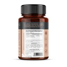 Double Strength Cranberry Extract 10,000mg x 180 Ultra Concentrated Tablets x 720 Tablets (4 Bottles of 180) – 2 Year Supply