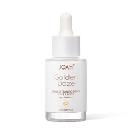 JOAH Self Tanner, Sun & Seoul Golden Daze Sunless Tanning Drops, Moisturizing Self Tanning for Face & Body, Vegan & Cruelty-Free, Light/Medium, 30ml (1.01 Fl. oz.)