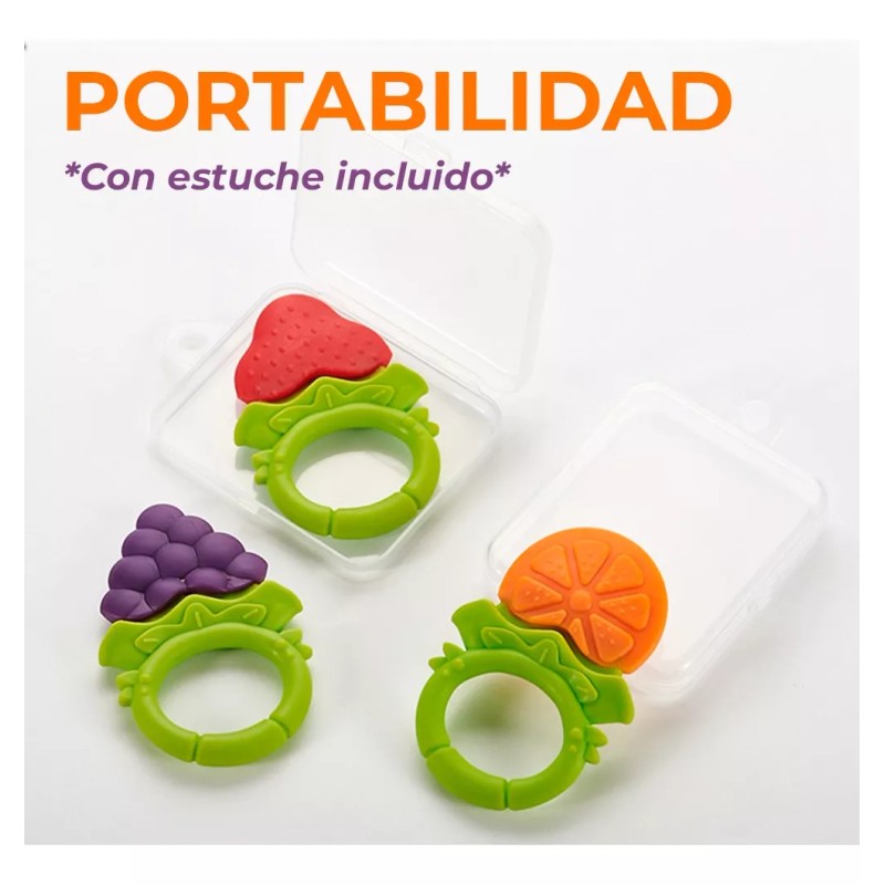 Hola Bebé Mordederas Para Bebé De Frutas Y Estuche De