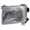TRQ 2 Piece Headlight Assembly Set Chrome Bezel Driver &