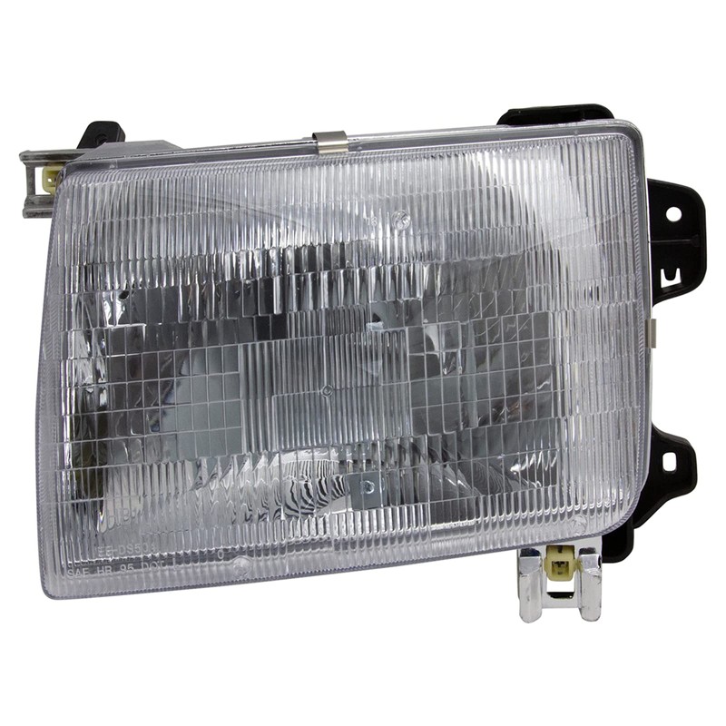 TRQ 2 Piece Headlight Assembly Set Chrome Bezel Driver &