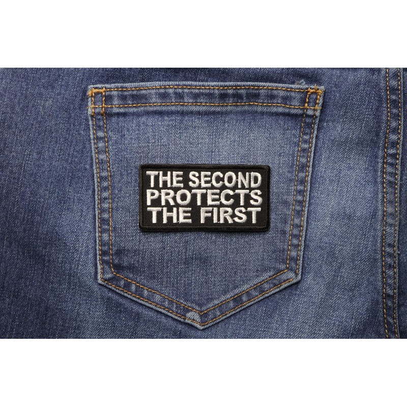 The Second Protects The First Patch - 3x1.5 inch. Embroidered