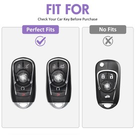 WORCAS for Buick 5 Buttons Key Fob Cover,Premium Soft TPU Key Fob Cover Case Compatible with Buick Encore Enclave Lacrosse Envision Verano Regal GL8(Violet Pattern)