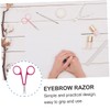 Beavorty 2pcs Eyebrow Scissors Nail Clippers Eyebrow Razor for Men