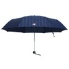 Champion CHM20MN58 Mini Folding Umbrella, Navy, Striped Pattern, 58 x