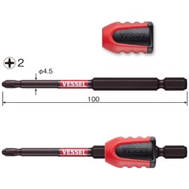 Vessel NMCS16210 40 V Compatible Sakisbo Step Bit +2 x 100 1 Piece with Screw Mag Catcher