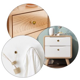 moonsix 4pcs Irregularity Crystal Stone Cabinet Knobs Set with Screws, Wardrobe Drawer Dresser Knobs Pulls Handles Decorative Kitchen, Tiger’s Eye Stone