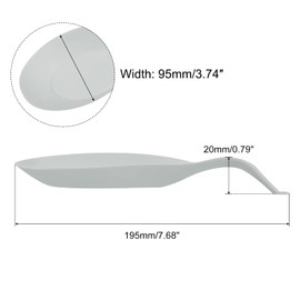 uxcell Silicone Spoon Rest, 7.68" x 3.74" Heat Resistant Kitchen Utensil Holder Spatula Ladle Rest for Counter Stove Top, Light Gray 8Pcs