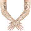 BABEYOND Opera Gloves for Women - Long Fingerless Sequin Sparkling