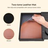 Wealone Black Couch Arm Tray with 2 Rotatable Tray, Adjustable