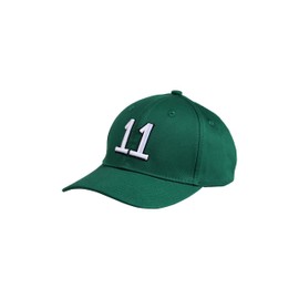 Shxinet A.J. Brown 11# Green Embroidered Baseball Cap Flat Brim Hat with Stitching for Sports Outdoor - Unisex