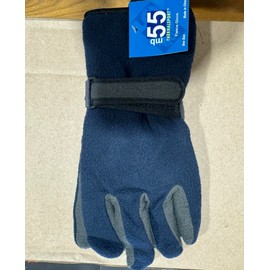MB55 Thermalsport Fleece BLUE / Gray Winter Gloves - One Size - NWT