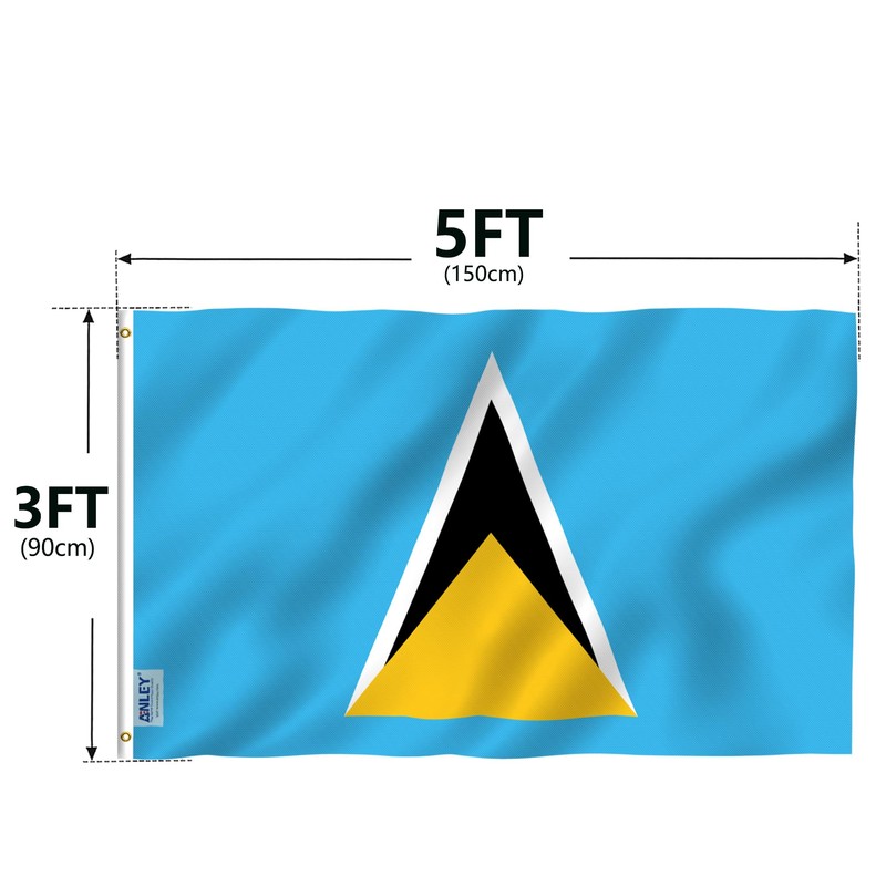 Anley Fly Breeze 3x5 Feet Saint Lucia Flag - Vivid