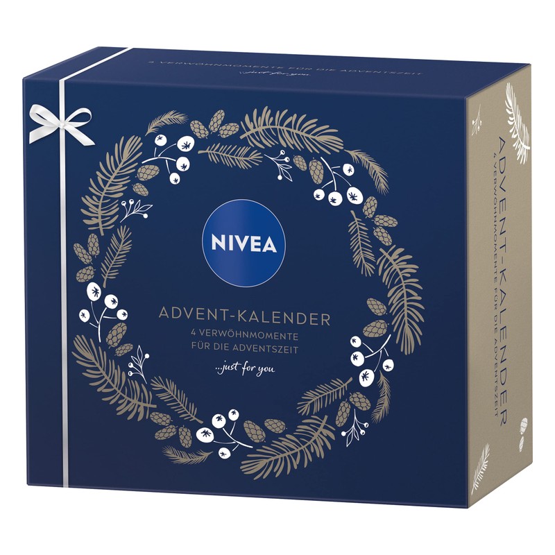 NIVEA Advent-Kalender 2022 mit 4 Türchen, Weihnachtskalender mit 4 Verwöhnmomenten