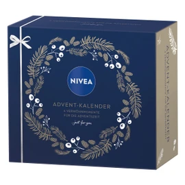NIVEA Advent-Kalender 2022 mit 4 Türchen, Weihnachtskalender mit 4 Verwöhnmomenten für die Adventszeit, Adventskalender mit Pflegeprodukten & Accessoires